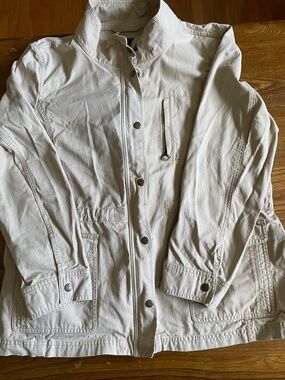 Beige/tan Utility Jacket - Talbots size XL Casual Field Coat
